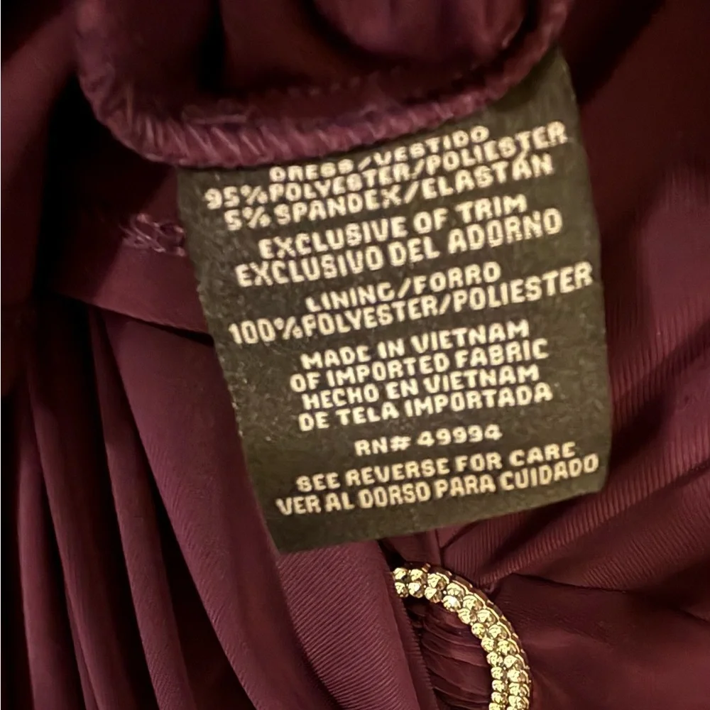 NWT R&M Richards Purple V-Neck Cocktail Dress Size 8 - Picture 6 of 6